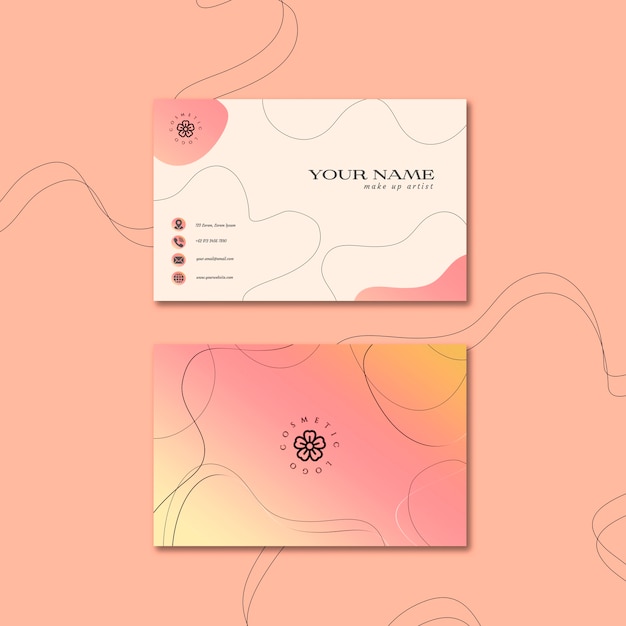 Korean cosmetics business card template