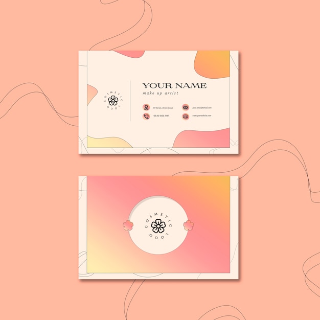Korean cosmetics business card template