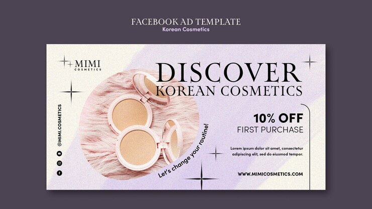 無料PSD 韓国コスメfacebookテンプレート