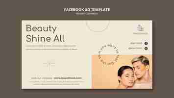 Free PSD korean cosmetics facebook template