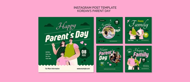 Korean parents day celebration instagram posts