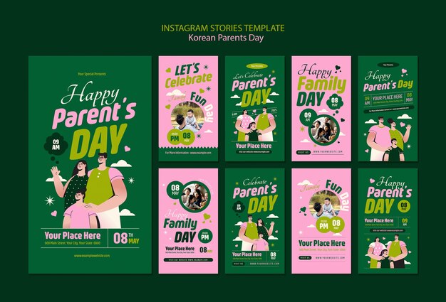korean parents day celebration instagram stories