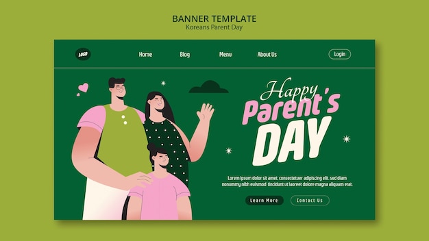korean parents day celebration landing page