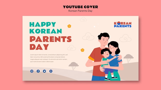 Korean parents day template design