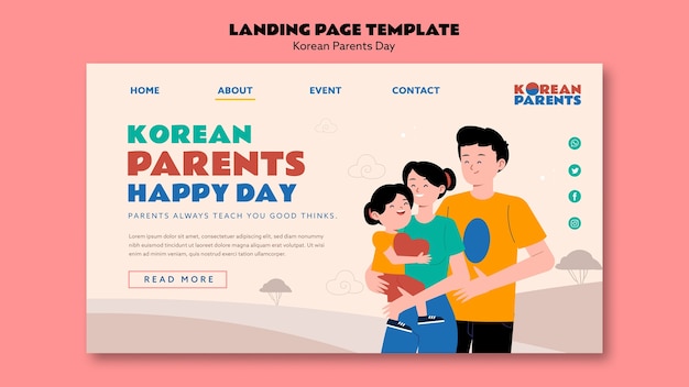 한국 어버이날 템플릿 디자인