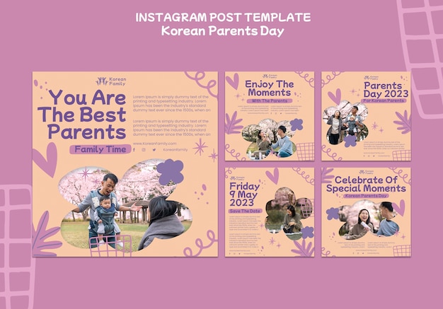 Free PSD korean parents day template