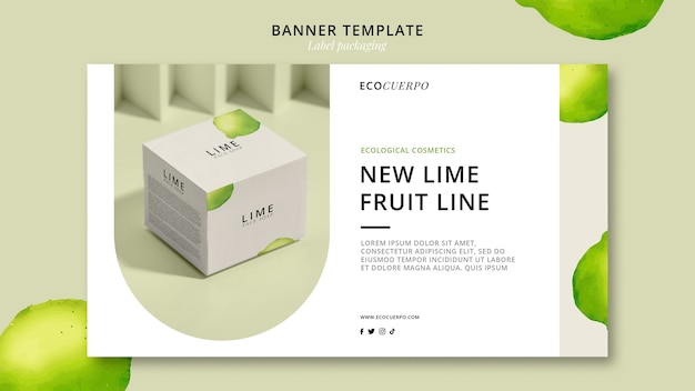 Free PSD label packaging banner template