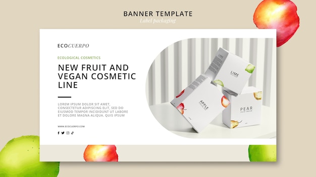 Free PSD label packaging banner template