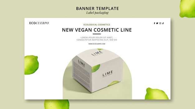 Label packaging banner template