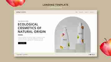 Free PSD label packaging landing page template