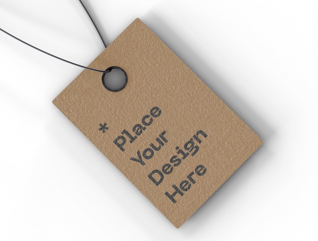 Label Price Tag Mockup: High-Quality PSD Template for Product Pricing