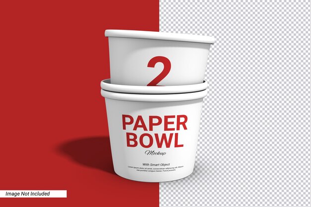 Download Premium Psd Label Paper Bowl Cup Mockup Isolated