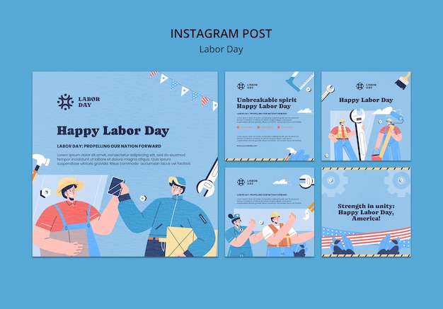 Labor day template design