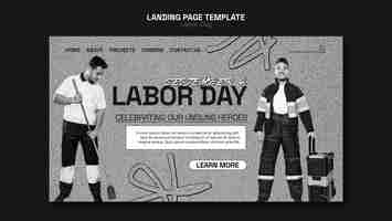 Free PSD labor day us template design