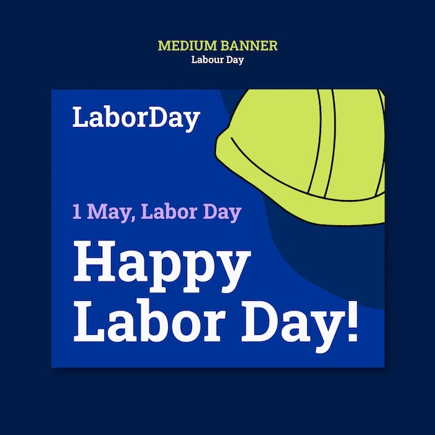 Free PSD labour day celebration banner template