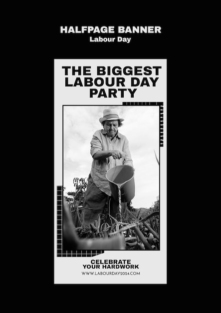 Free PSD labour day celebration banner template