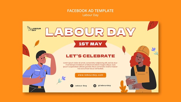labour day celebration facebook template