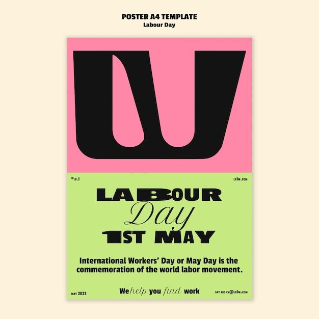 Labour day celebration poster template
