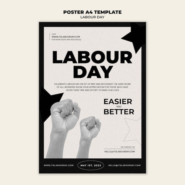 Labour day celebration poster template