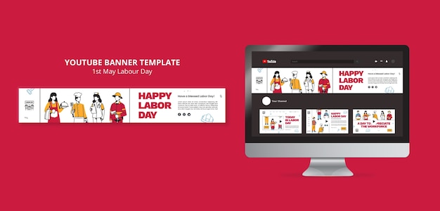 labour day celebration youtube banner