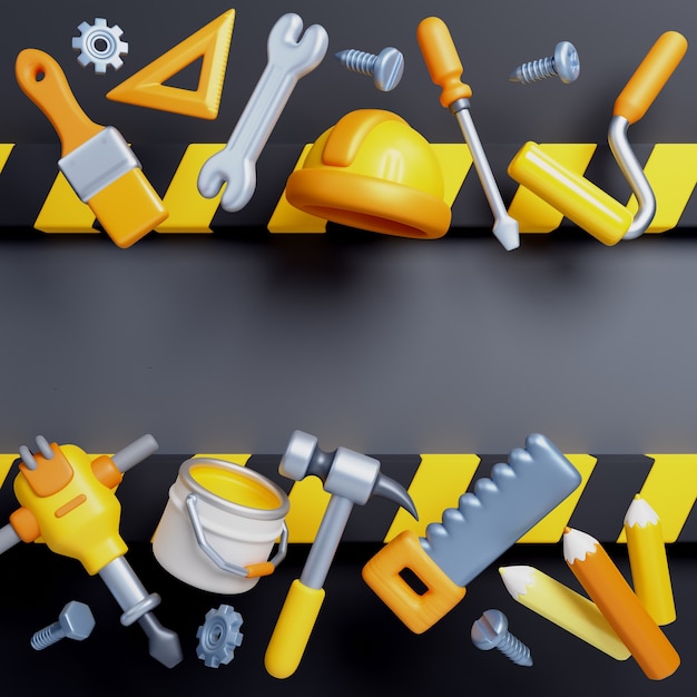 Free PSD labour day engineer tools background