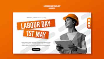 Free PSD labour day template design