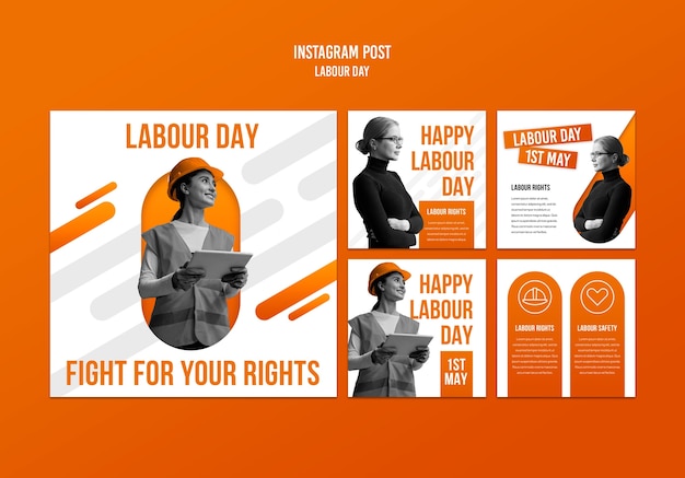 Labour day template design