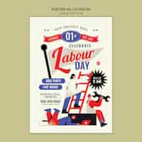 Free PSD labour day template design