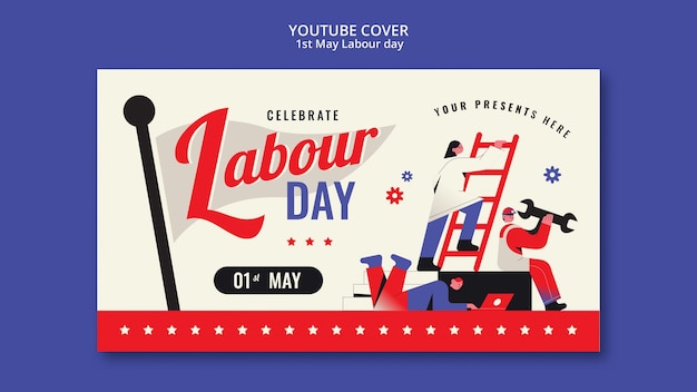 Free PSD labour day template design