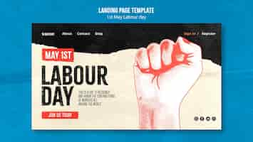 Free PSD labour day template design