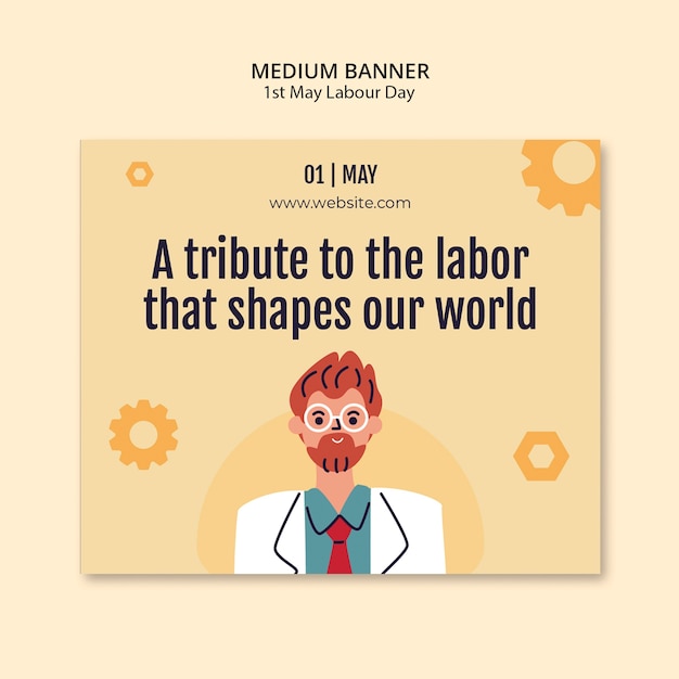 Labour day template design