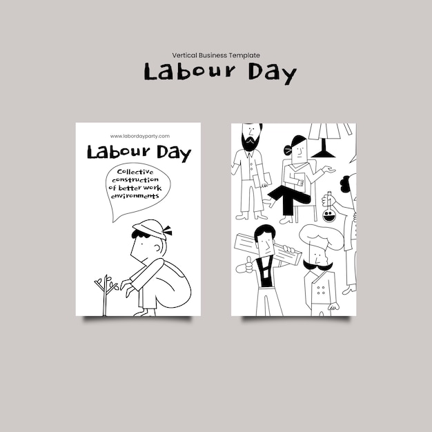 Labour day template design