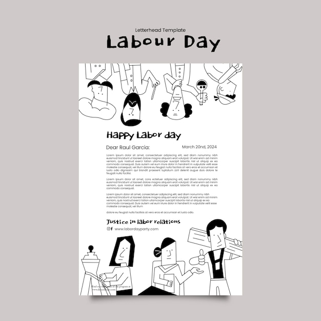 Free PSD labour day template design