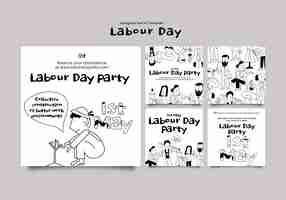 Free PSD labour day template design