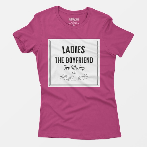 Ladies the boyfriend tee mockup 03