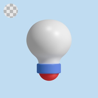 Lamp bulb 3d icon