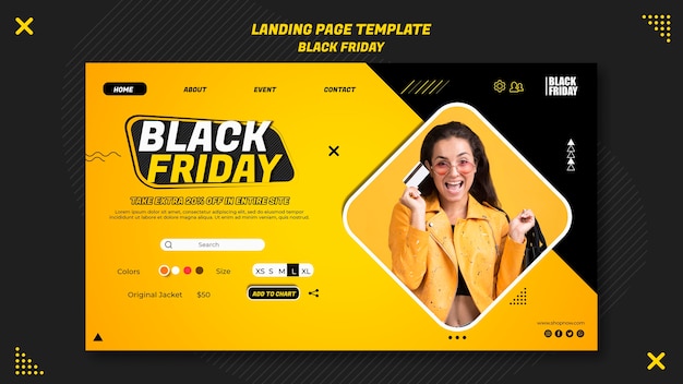 Free PSD landing page for black friday clearance