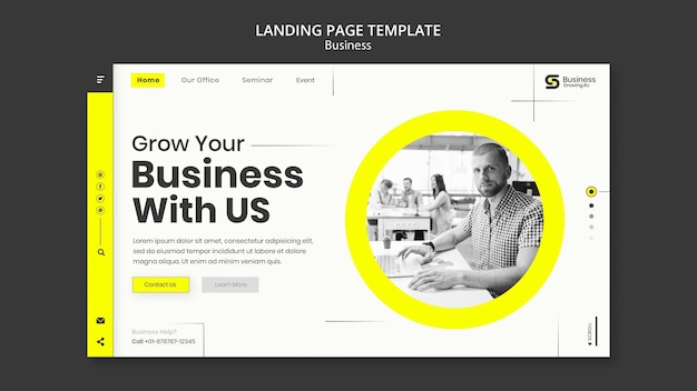 Free PSD landing page business template design