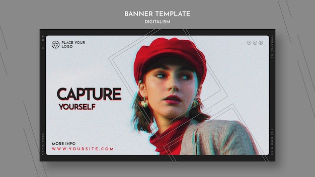 Free PSD landing page for capture yourself theme