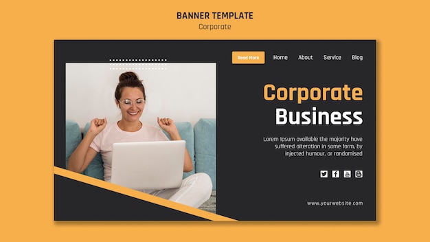 Landing page for corporate business