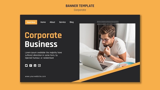 Free PSD landing page for corporate business