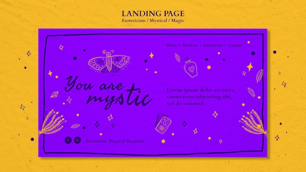 Free PSD landing page esotericism ad template