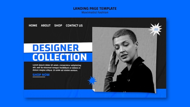 Free PSD landing page fashion collection template