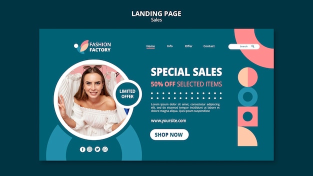 Landing page fashion sale template