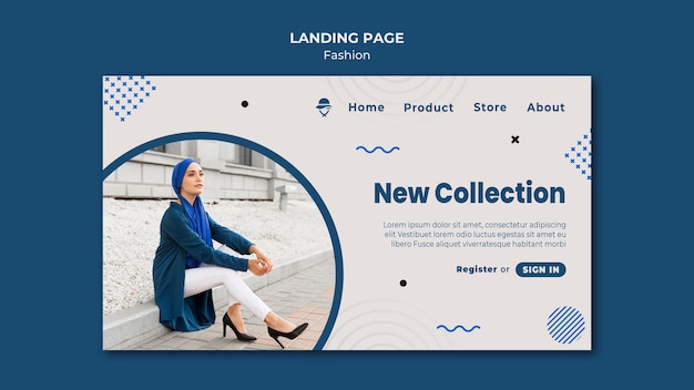 Landing page fashion store template