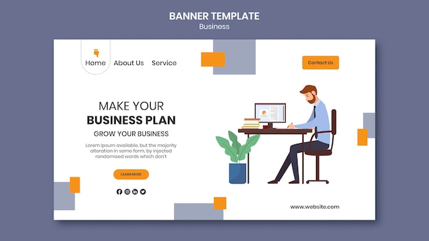 무료 PSD 창의적인 사업 계획이있는 회사의 방문 페이지