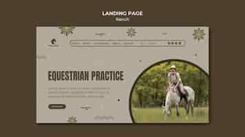 Free PSD landing page horse ranch template