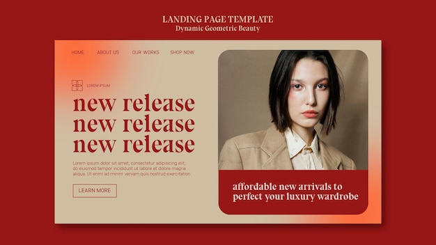 無料PSD ランディングページの高級美容店のテンプレート