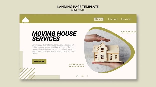 Landing page for moving house services