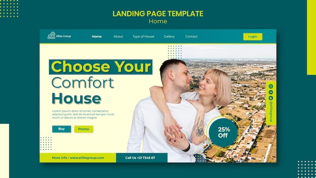 Landing page for new family home